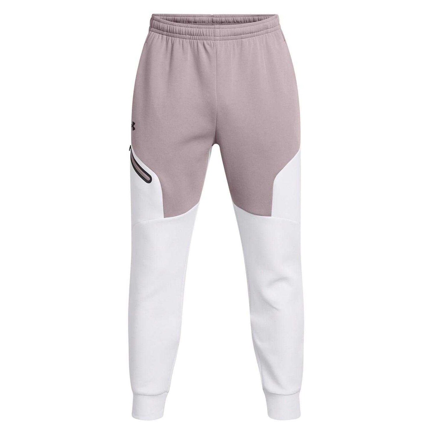 Grey - Front - Under Armour Mens Unstoppable Fleece Zip Pocket Joggers