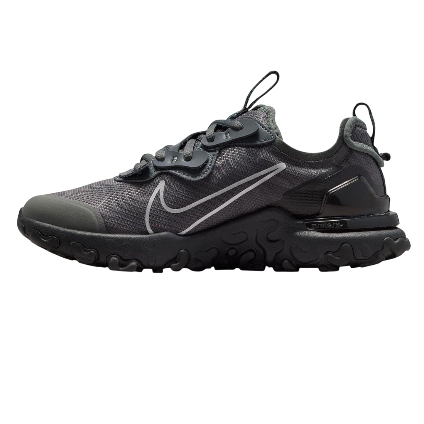 Iron Grey - Side - Nike Childrens-Kids React Vision Low Cut Trainers