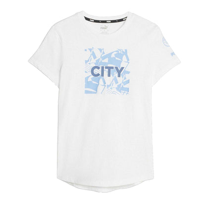 Puma White - Front - Puma Womens-Ladies Ftbl core Manchester City FC T-Shirt