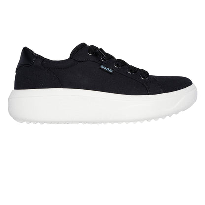 Black - Front - Skechers Womens-Ladies Popupsmax Canvas Platform Trainers