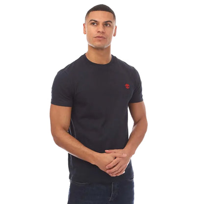 Navy - Front - Timberland Mens Dunstan River Crew Neck T-Shirt