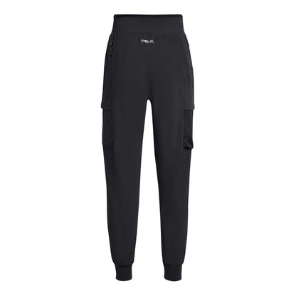 Dark Grey - Back - Under Armour Womens-Ladies Trail Run Side Pocket Joggers