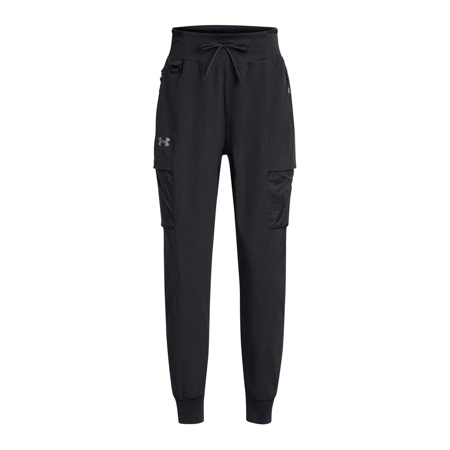 Dark Grey - Front - Under Armour Womens-Ladies Trail Run Side Pocket Joggers