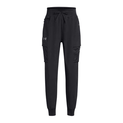 Dark Grey - Front - Under Armour Womens-Ladies Trail Run Side Pocket Joggers