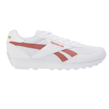 White-Pink Clay - Front - Reebok Womens-Ladies Rewind Run Mesh Trainers