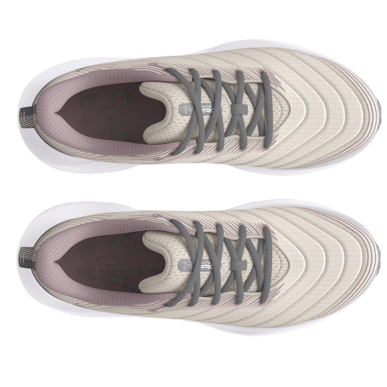 Frost Gray - Side - Under Armour Mens Infinite Pro Running Trainers