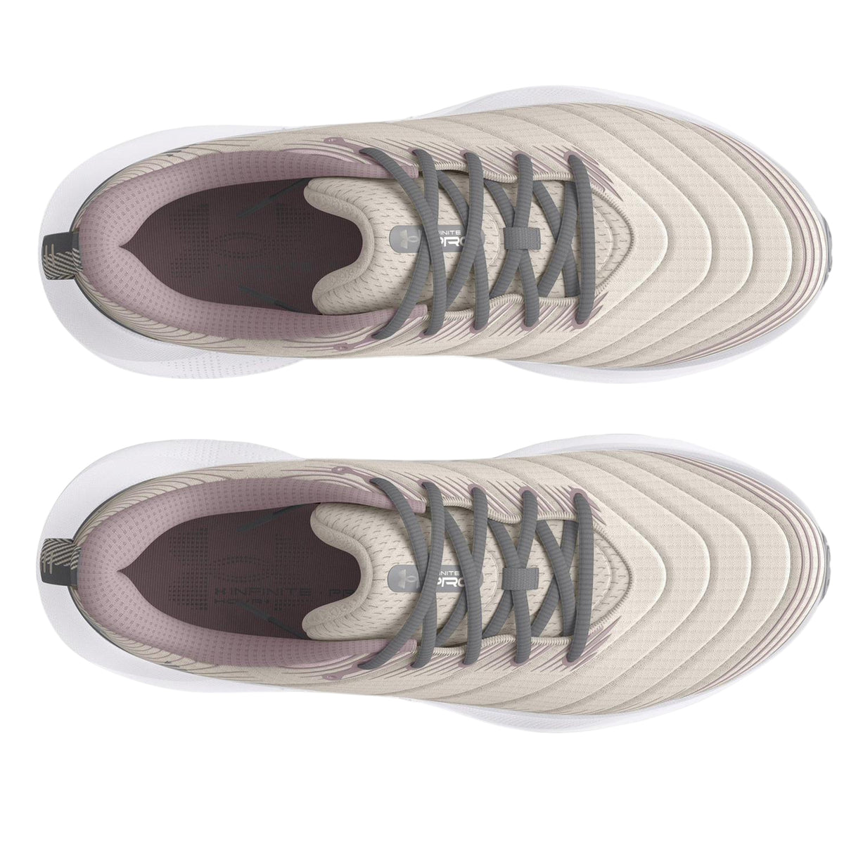 Frost Gray - Side - Under Armour Mens Infinite Pro Running Trainers