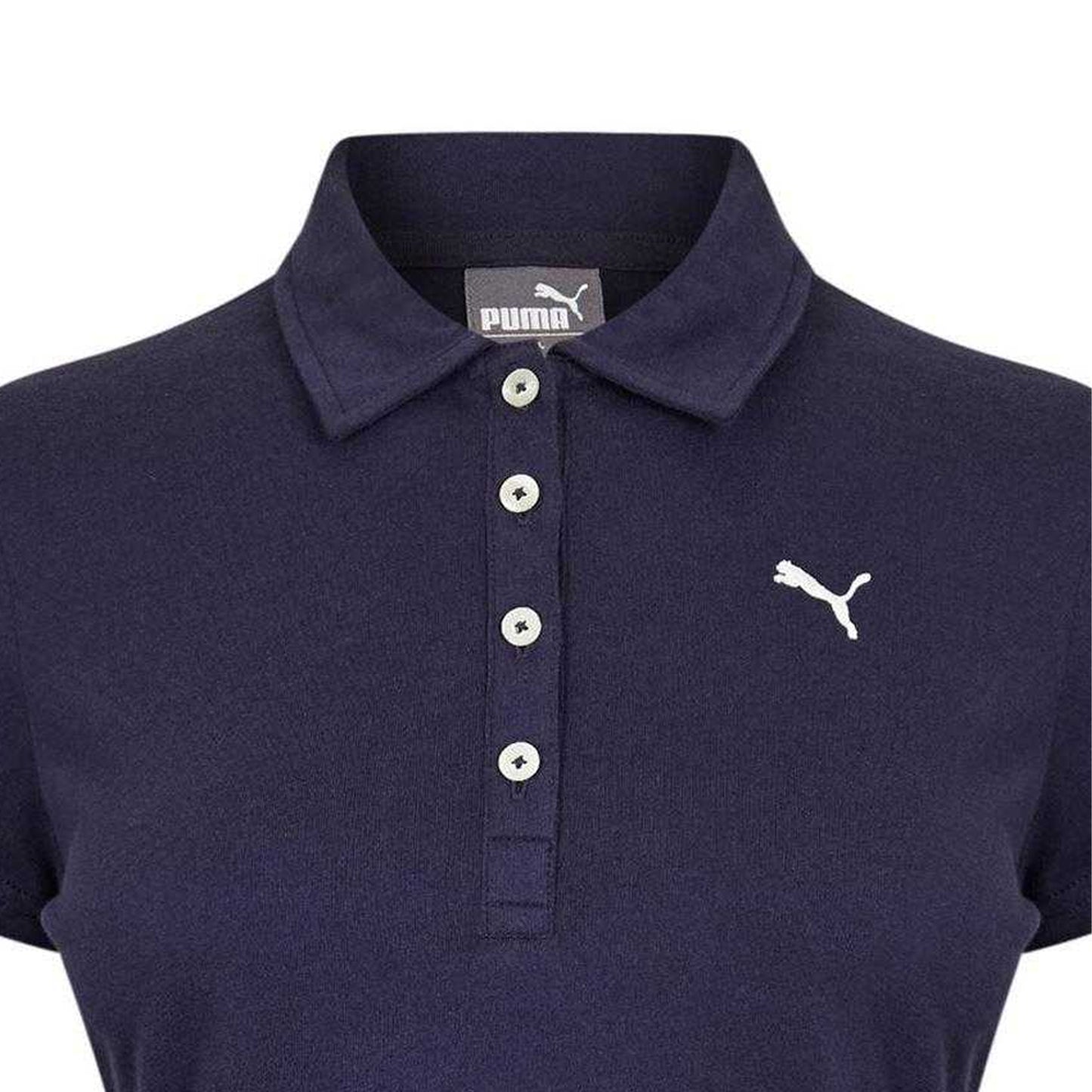 Black - Side - Puma Womens-Ladies Essentials Polo Shirt