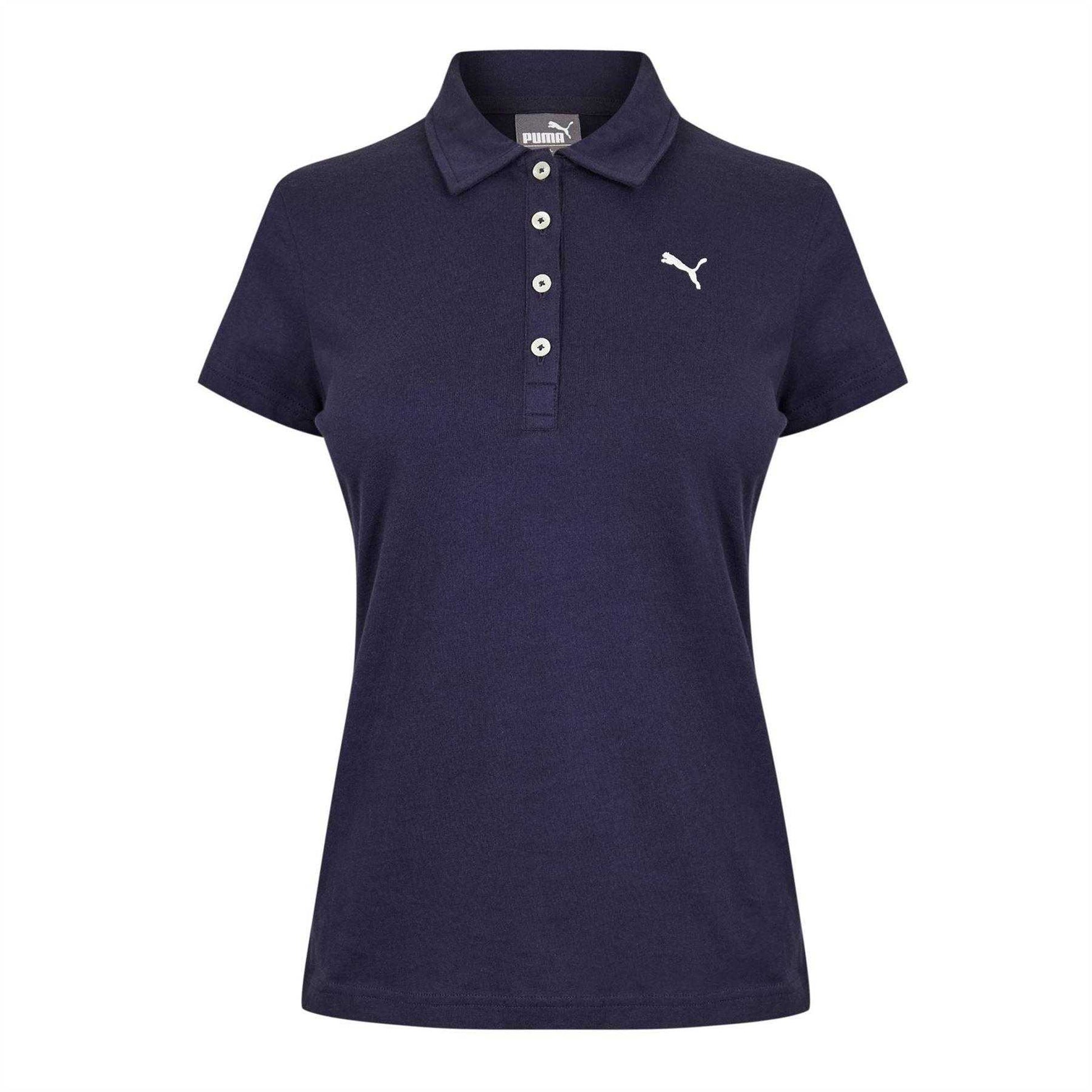 Black - Front - Puma Womens-Ladies Essentials Polo Shirt