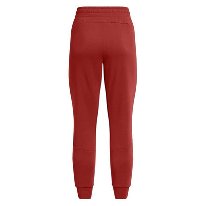 Orange - Back - Under Armour Womens-Ladies Unstoppable Fleece Athletic Joggers
