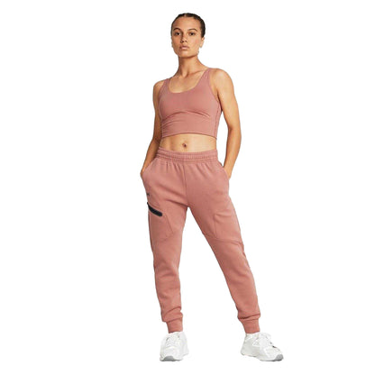 Pink - Lifestyle - Under Armour Womens-Ladies Unstoppable Fleece Athletic Joggers