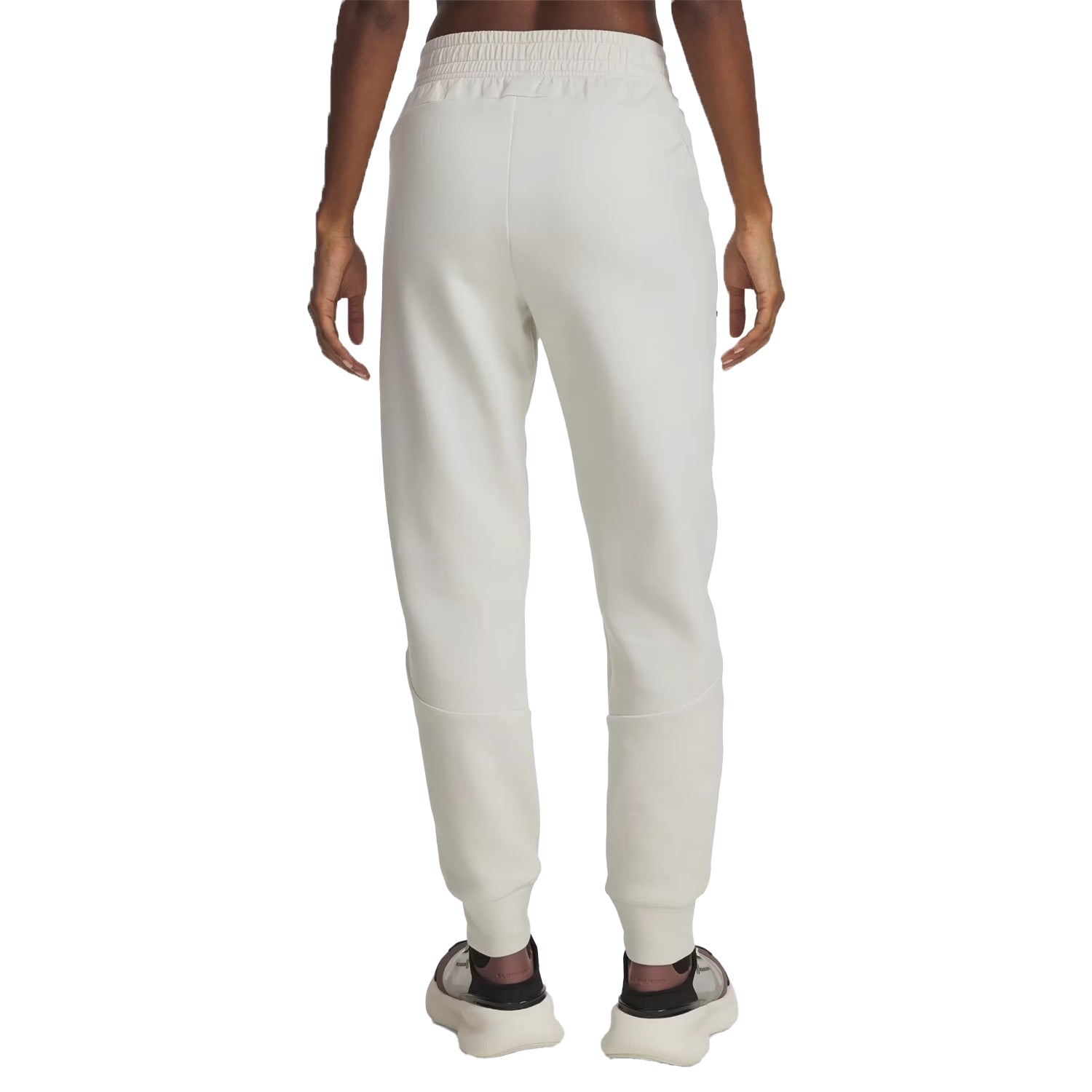 White - Back - Under Armour Womens-Ladies Unstoppable Fleece Athletic Joggers