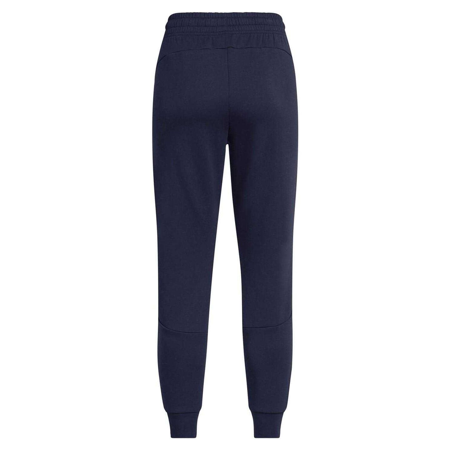 Blue - Side - Under Armour Womens-Ladies Unstoppable Fleece Athletic Joggers