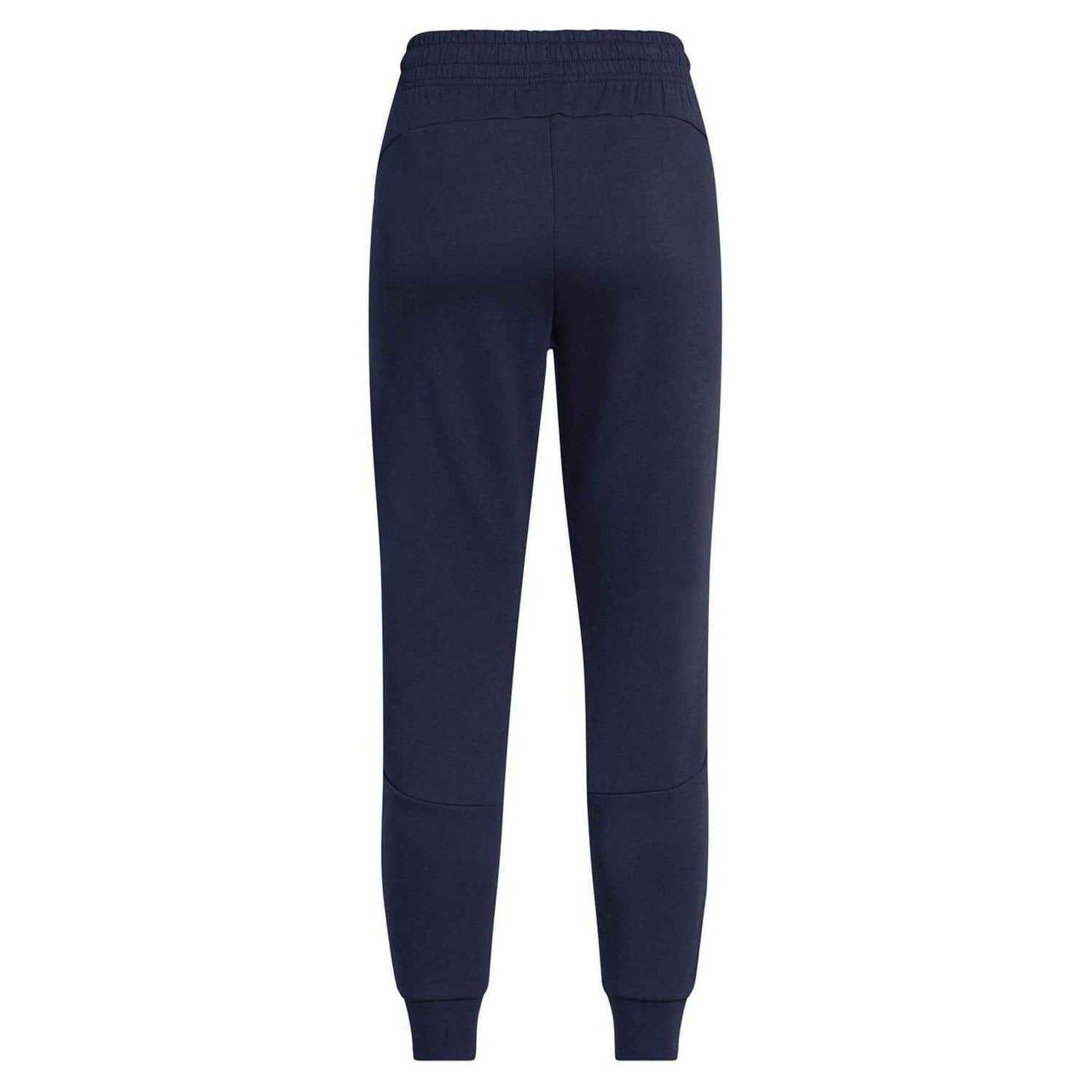 Blue - Side - Under Armour Womens-Ladies Unstoppable Fleece Athletic Joggers