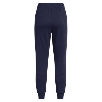 Blue - Side - Under Armour Womens-Ladies Unstoppable Fleece Athletic Joggers
