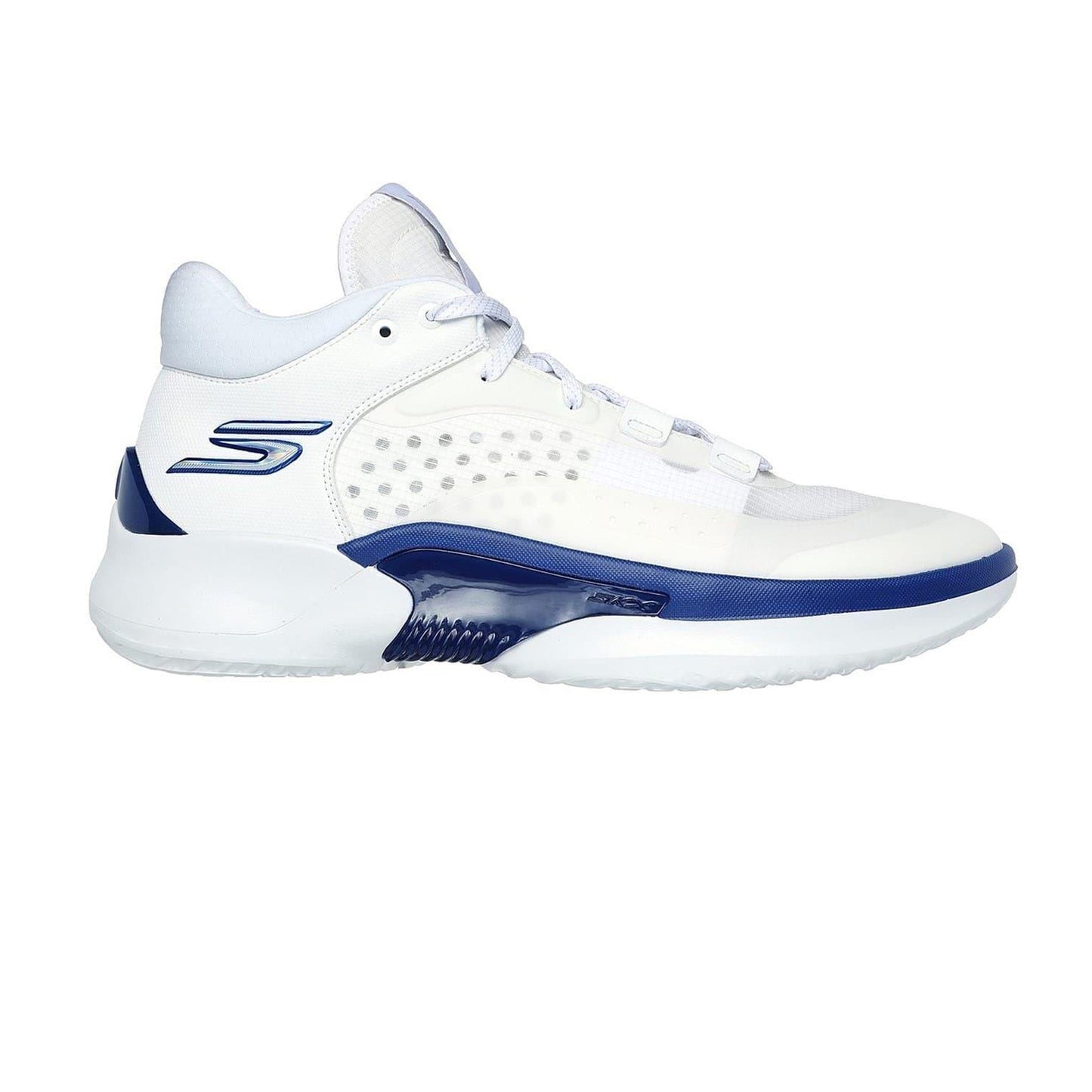 White-Blue - Front - Skechers Mens Resagrip Speckle Basketball Trainers