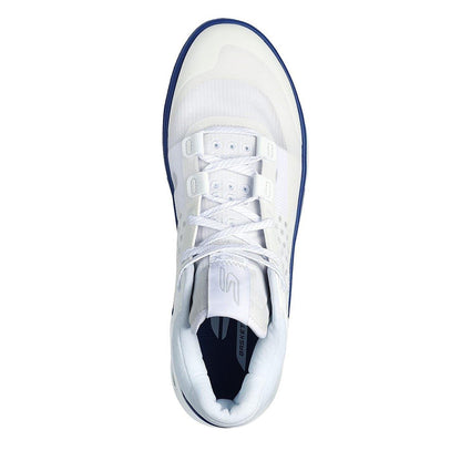 White-Blue - Side - Skechers Mens Resagrip Speckle Basketball Trainers