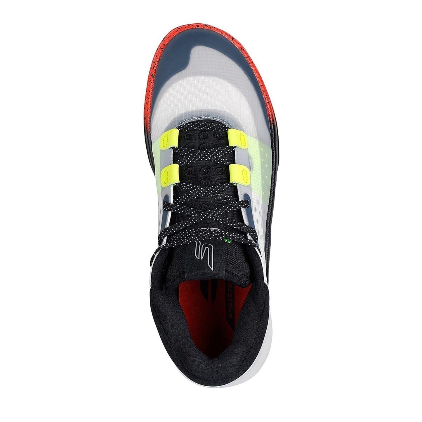 White-Grey - Side - Skechers Mens Resagrip Speckle Basketball Trainers