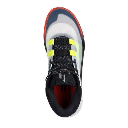 White-Grey - Side - Skechers Mens Resagrip Speckle Basketball Trainers