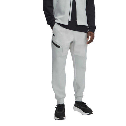 Green - Front - Under Armour Mens Unstoppable Textured Slim Joggers