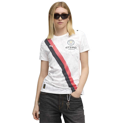 White-Black - Side - Puma Womens-Ladies KidSuper Manchester City FC Performance Football Jersey