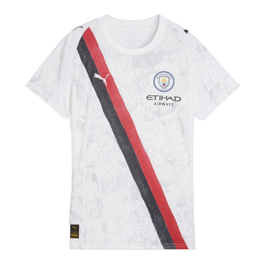 White-Black - Front - Puma Womens-Ladies KidSuper Manchester City FC Performance Football Jersey