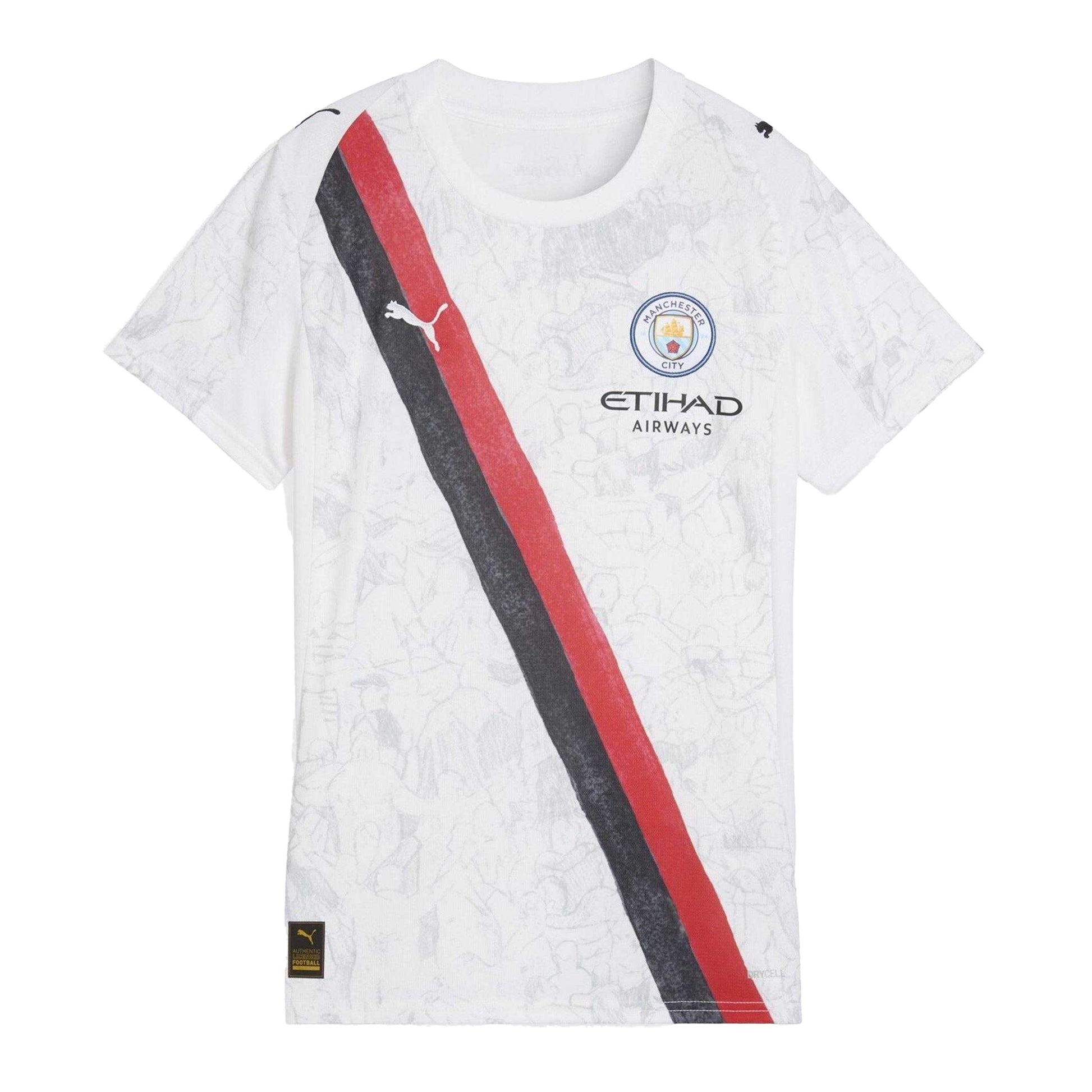 White-Black - Front - Puma Womens-Ladies KidSuper Manchester City FC Performance Football Jersey