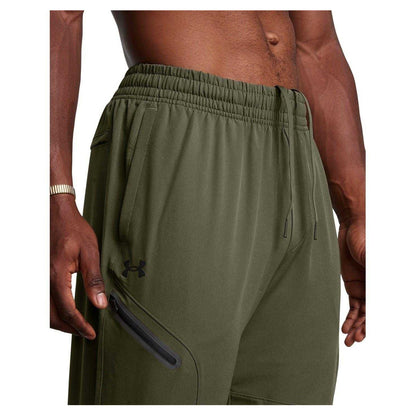 Green-Black - Side - Under Armour Mens Unstoppable Woven Joggers