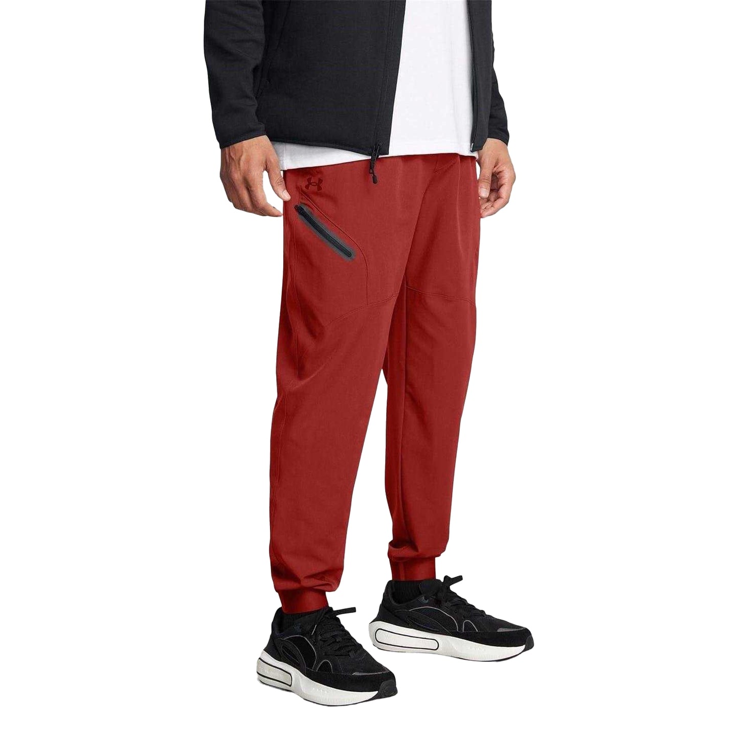 Orange - Side - Under Armour Mens Unstoppable Woven Joggers