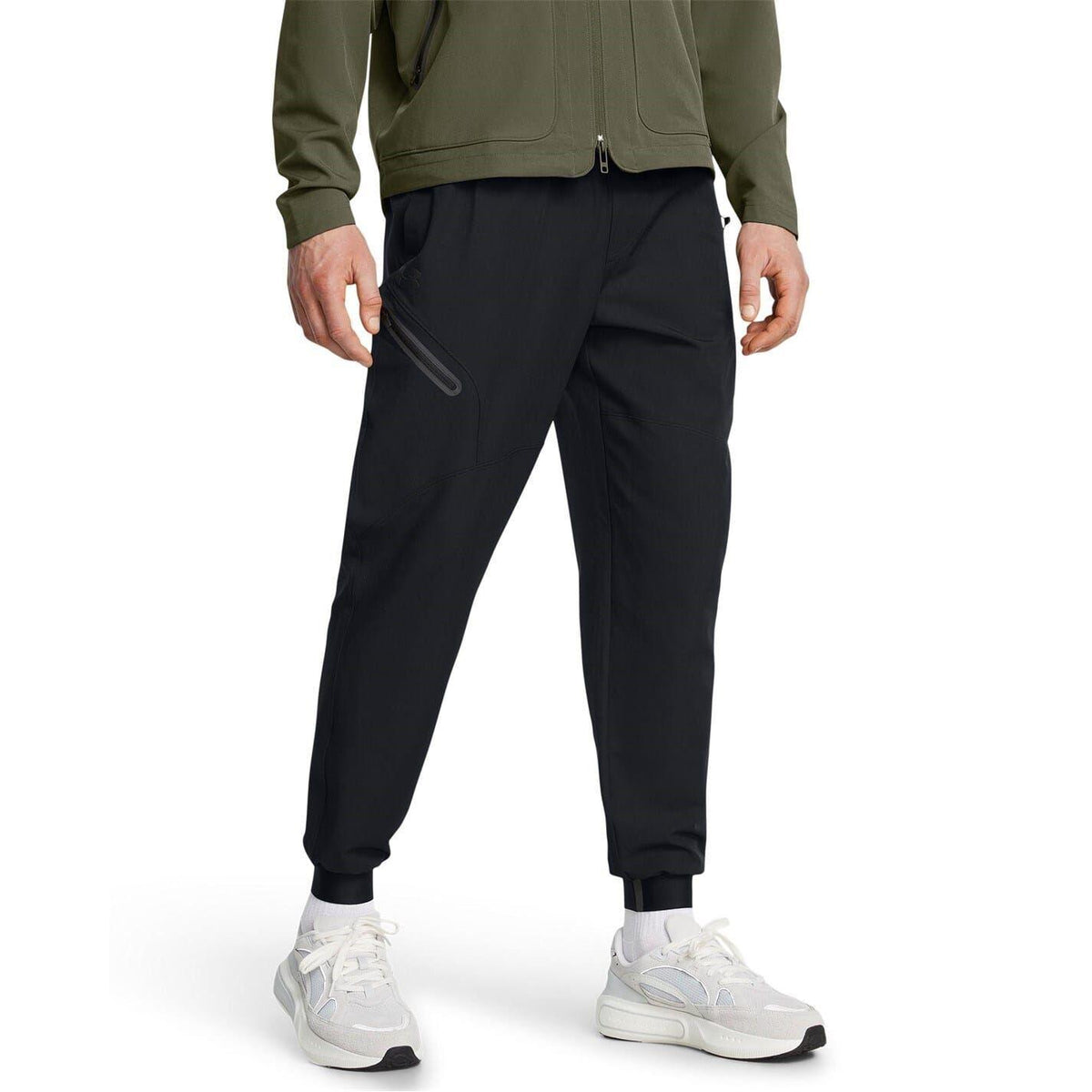 Black - Back - Under Armour Mens Unstoppable Woven Joggers
