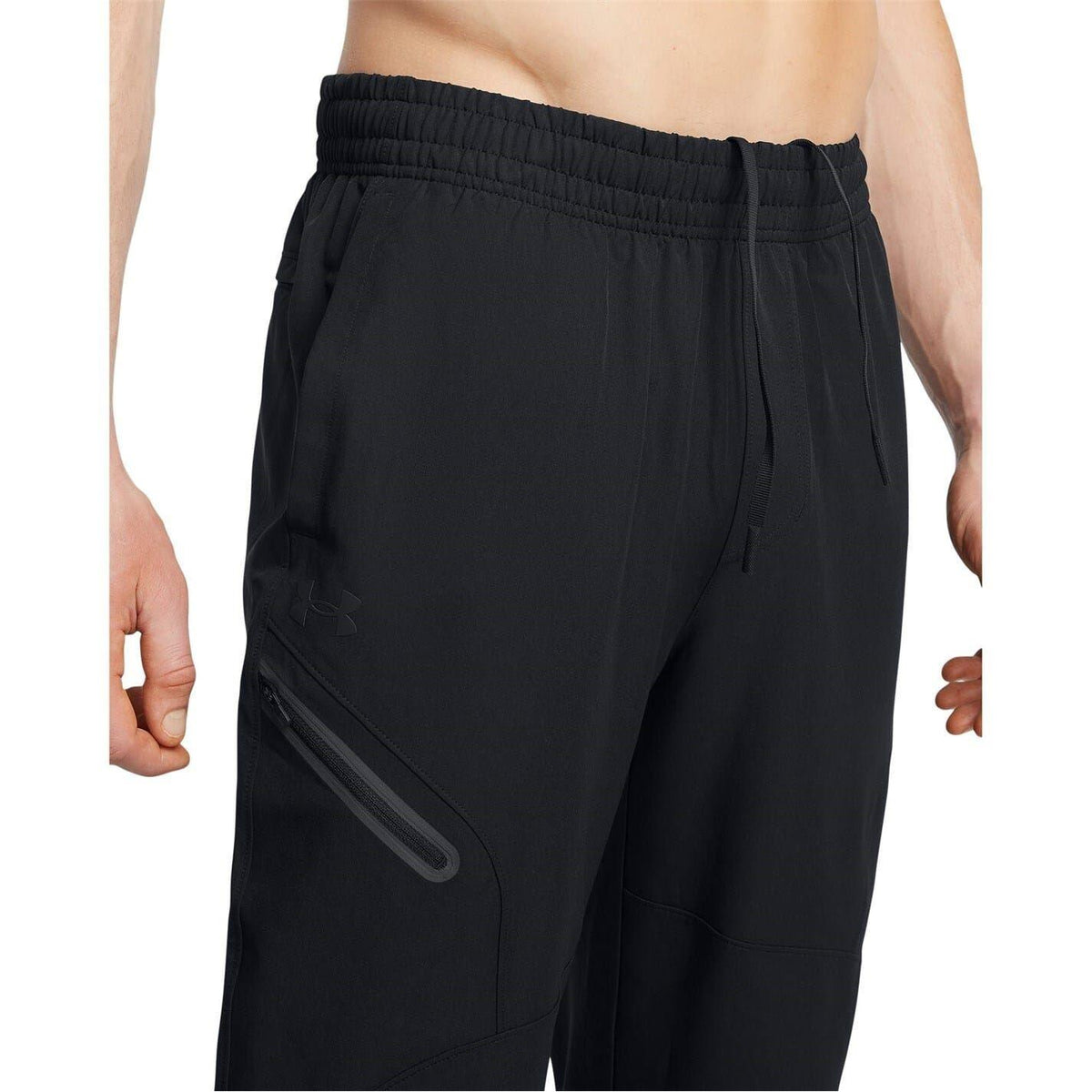 Black - Pack Shot - Under Armour Mens Unstoppable Woven Joggers