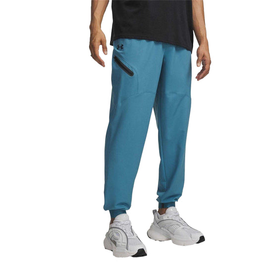 Blue-Black - Front - Under Armour Mens Unstoppable Woven Joggers