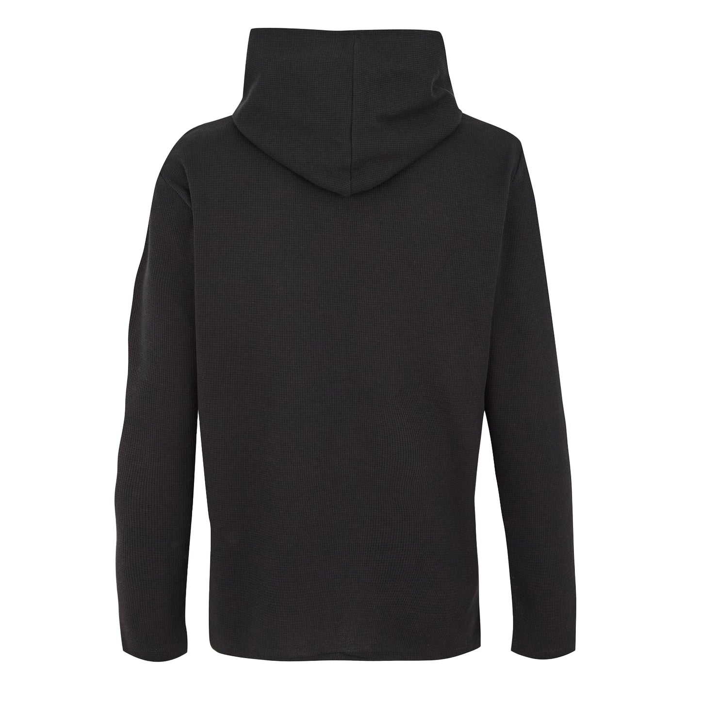 Black - Back - Boss Mens Waffle Knit Pullover Hoodie