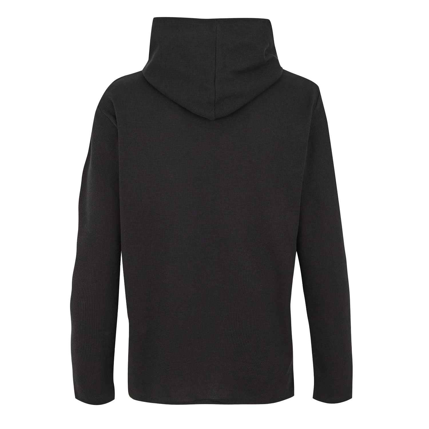 Black - Back - Boss Mens Waffle Knit Pullover Hoodie