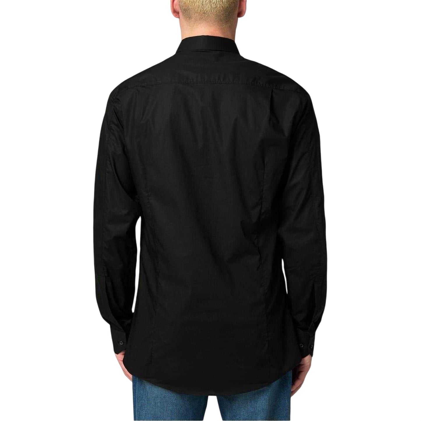 Black - Back - Hugo Mens Extra-Slim Formal Shirt