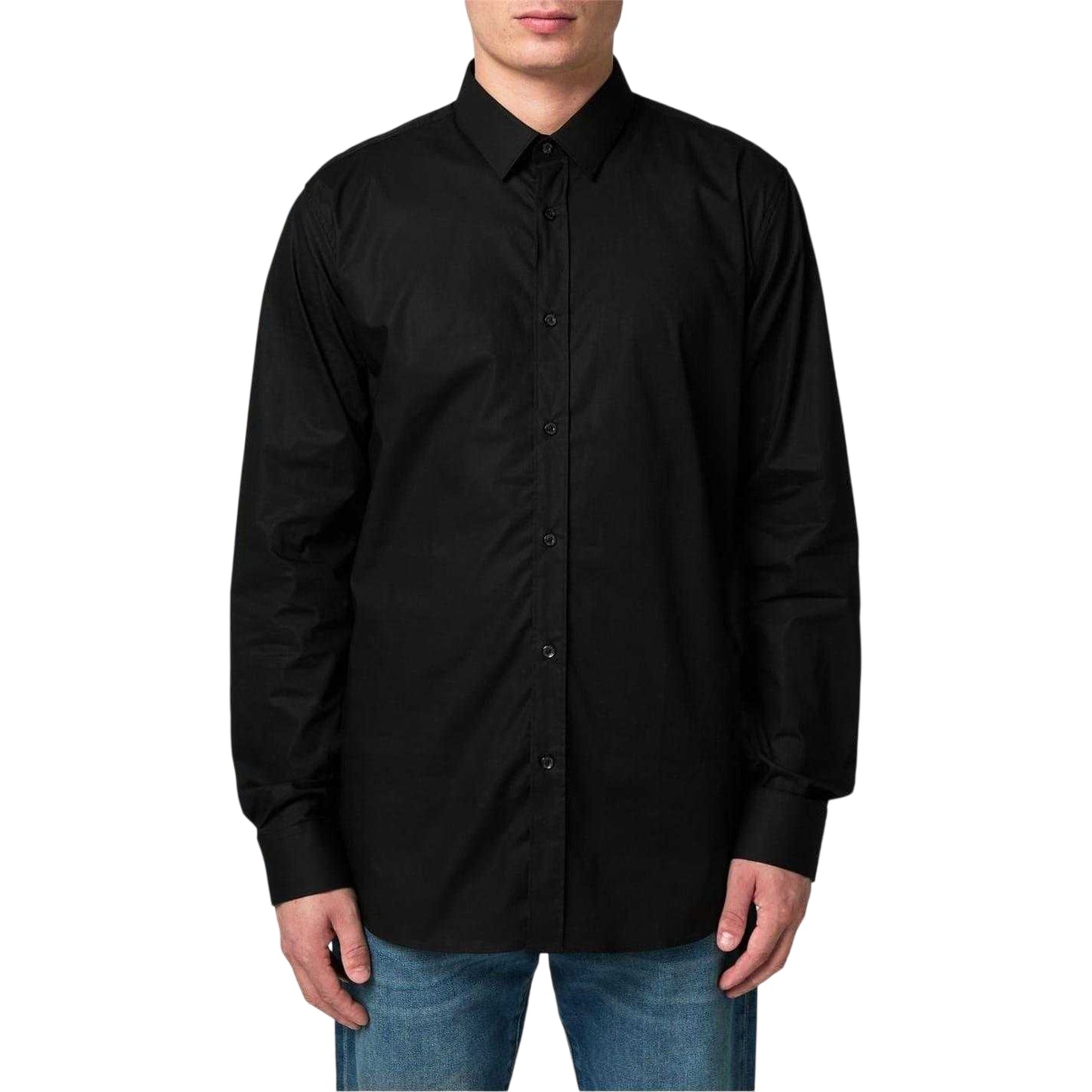 Black - Side - Hugo Mens Extra-Slim Formal Shirt