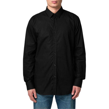 Black - Side - Hugo Mens Extra-Slim Formal Shirt