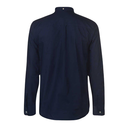 Navy - Back - Lyle & Scott Mens Embroidered Logo Oxford Shirt