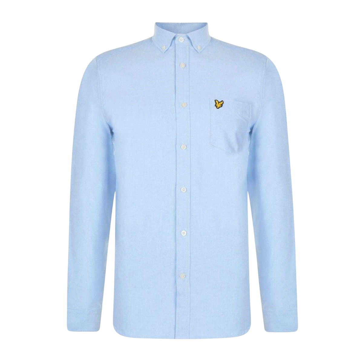 Riviera - Front - Lyle & Scott Mens Embroidered Logo Oxford Shirt