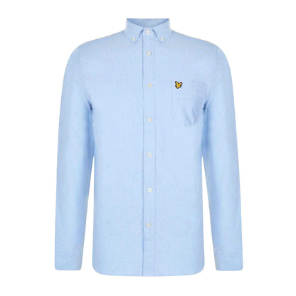 Riviera - Front - Lyle & Scott Mens Embroidered Logo Oxford Shirt