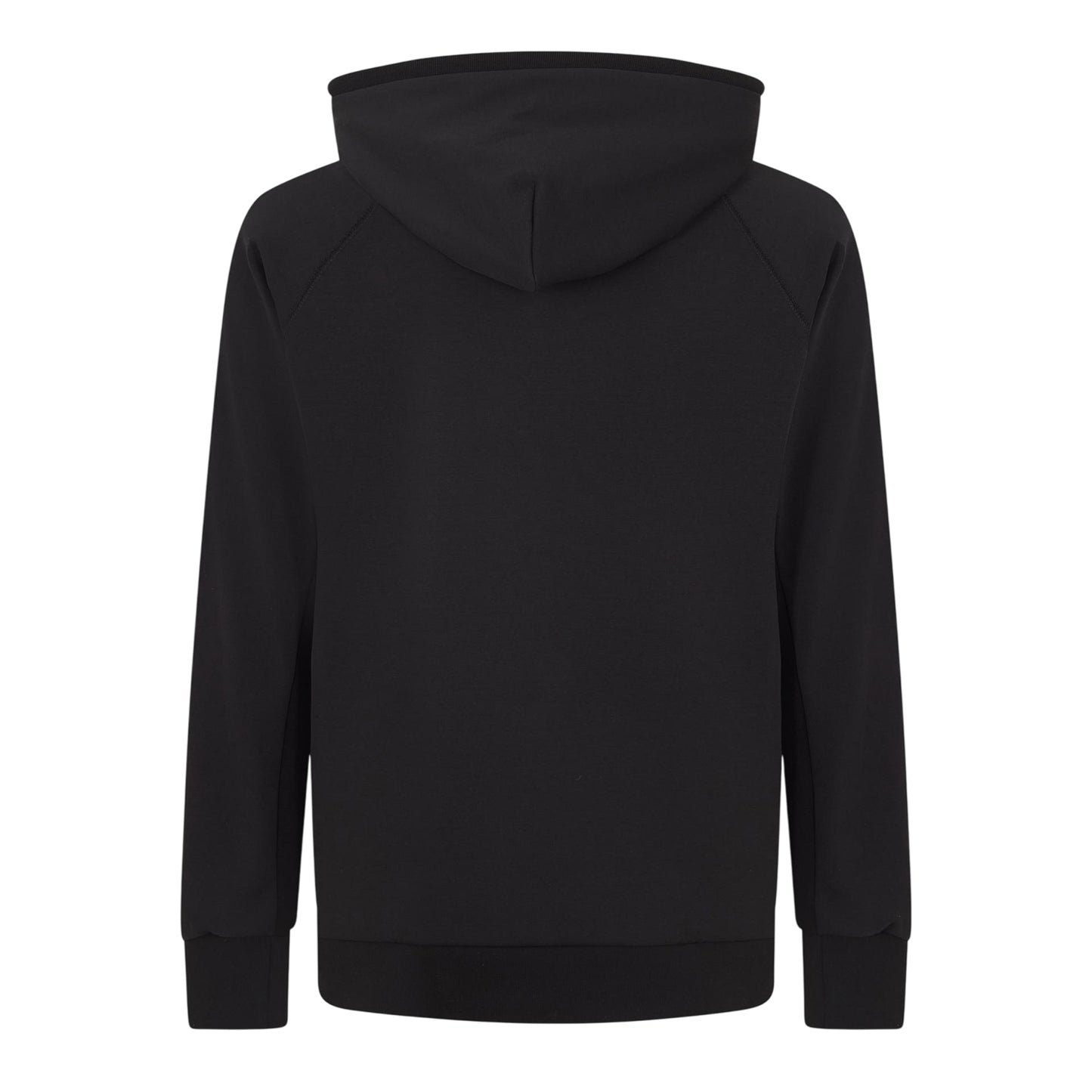 Black - Back - Boss Mens Snoody Ribbed Hoodie