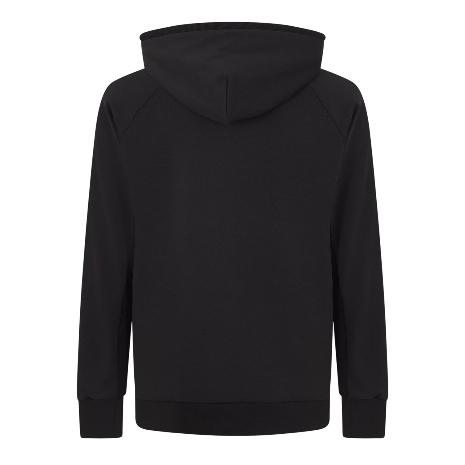 Black - Back - Boss Mens Snoody Ribbed Hoodie