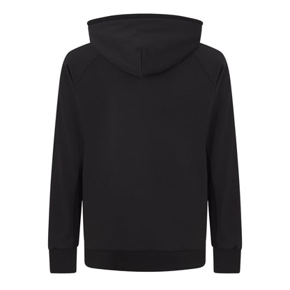Black - Back - Boss Mens Snoody Ribbed Hoodie