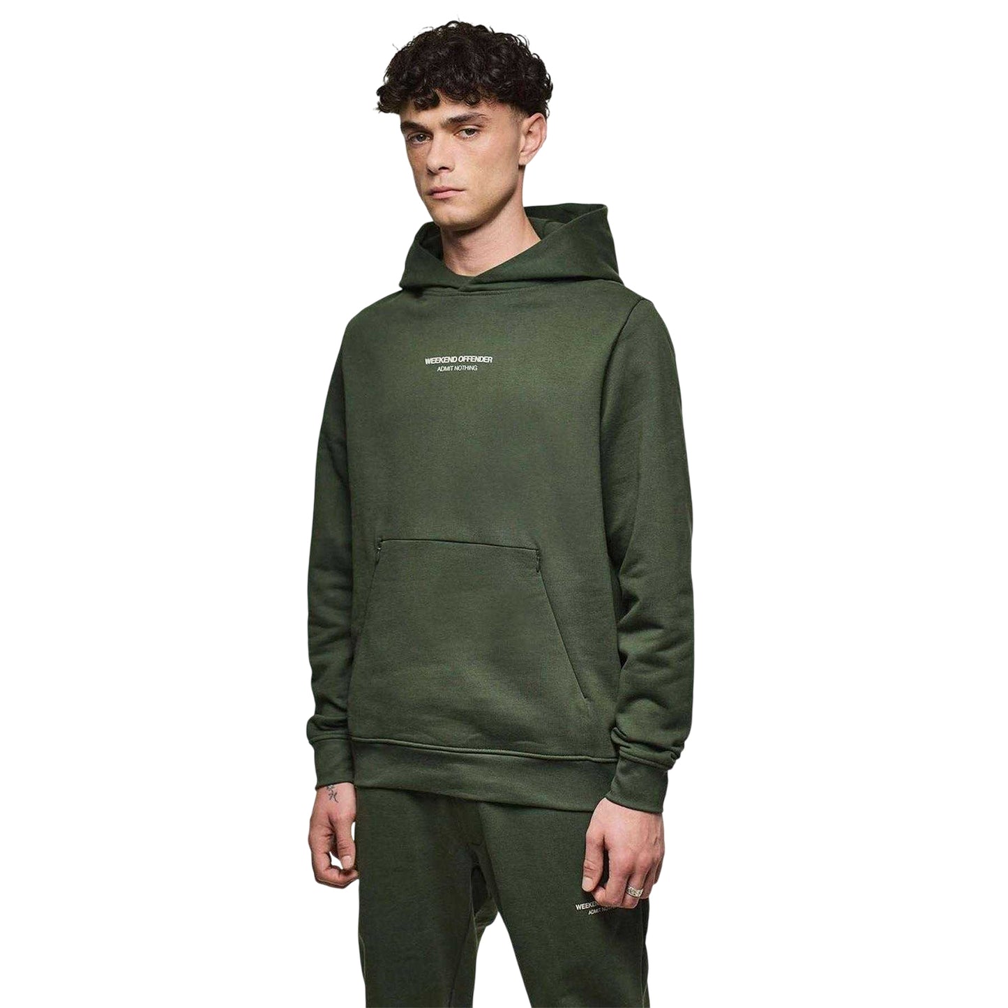 Green - Side - Weekend Offender Mens Coban Woan Hoodie
