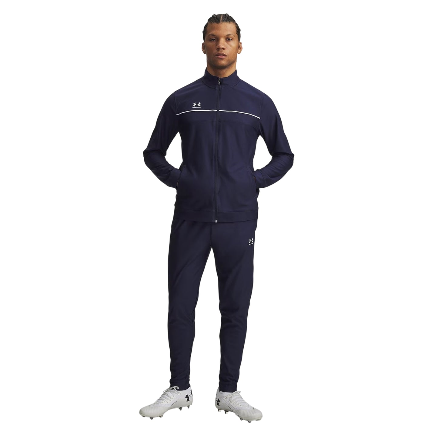 Navy - Side - Under Armour Mens Challenger Training Tracksuit
