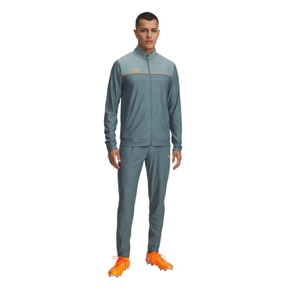 Grey-Orange - Front - Under Armour Mens Challenger Training Tracksuit