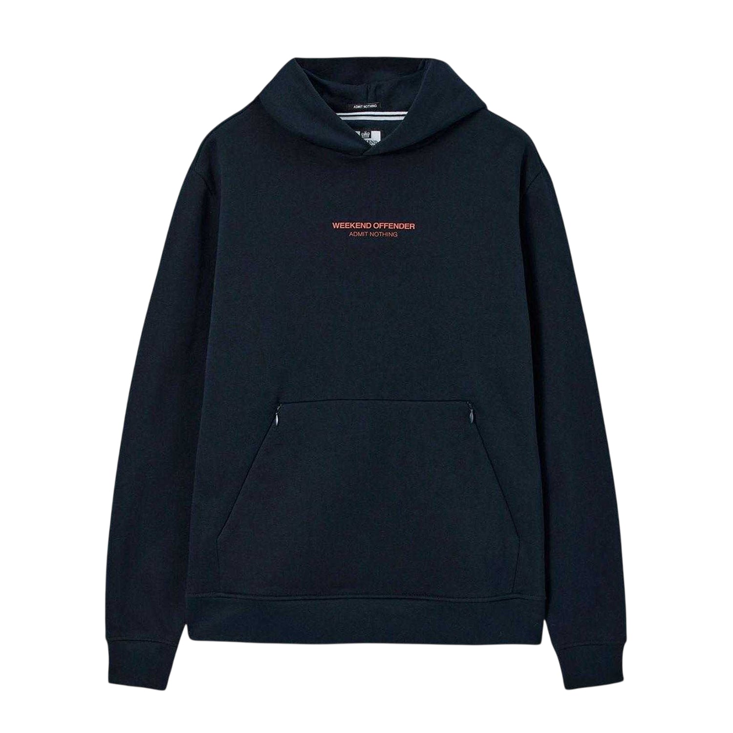 Navy - Front - Weekend Offender Mens Woan Hoodie