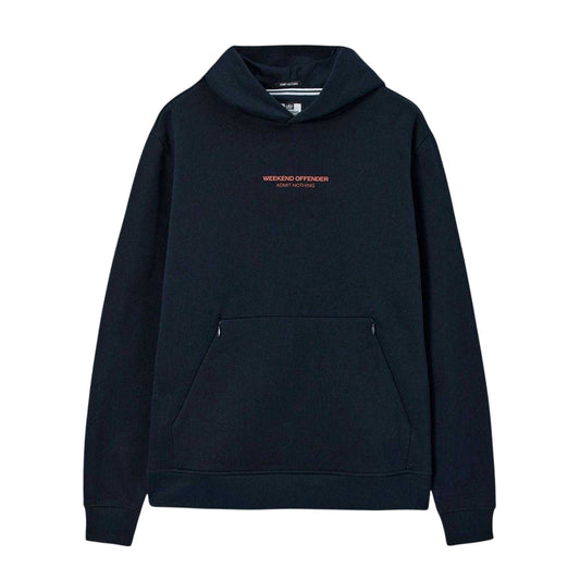 Navy - Front - Weekend Offender Mens Woan Hoodie