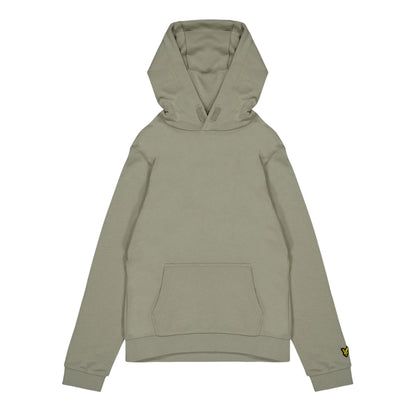 Grey - Front - Lyle & Scott Childrens-Kids Print Long-Sleeved Drawstring Hoodie