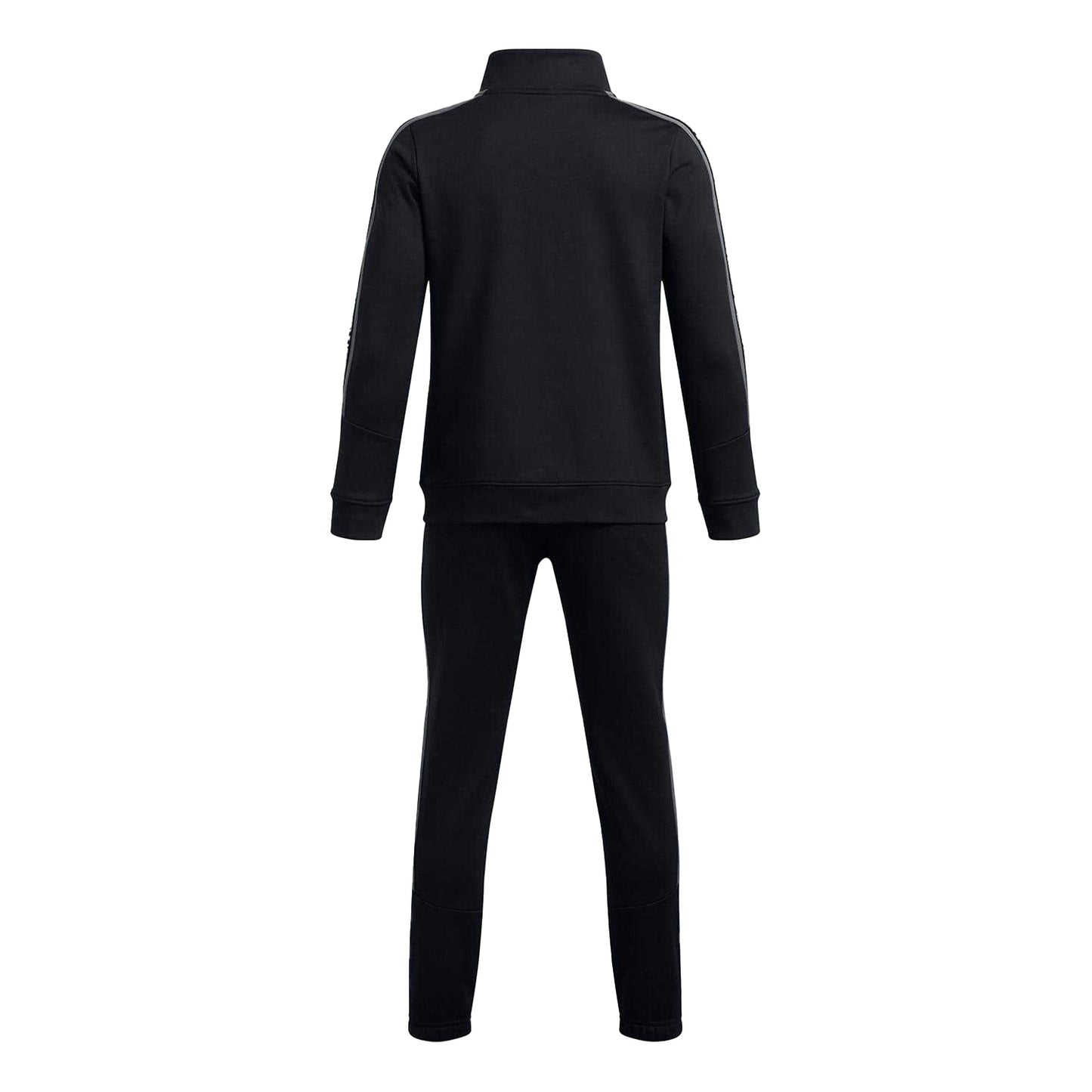 Black - Back - Under Armour Boys Icon Funnel Neck Long-Sleeved Tracksuit Set
